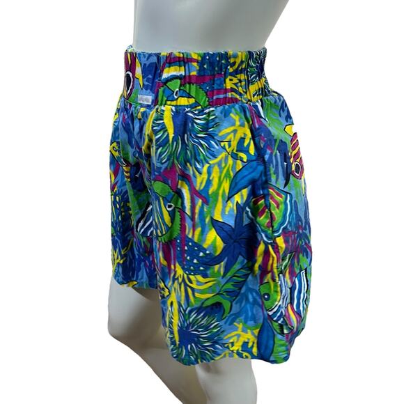 Vintage 1980s Cristina’s Tropical Fish High-Waist Shorts medium - Picture 2 of 16